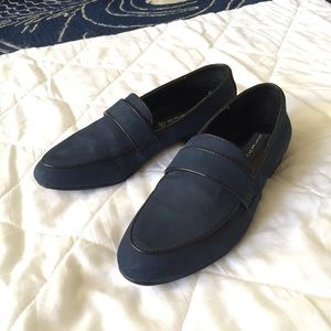 STEVEN by Steve Madden Elegace Navy Suede loafers